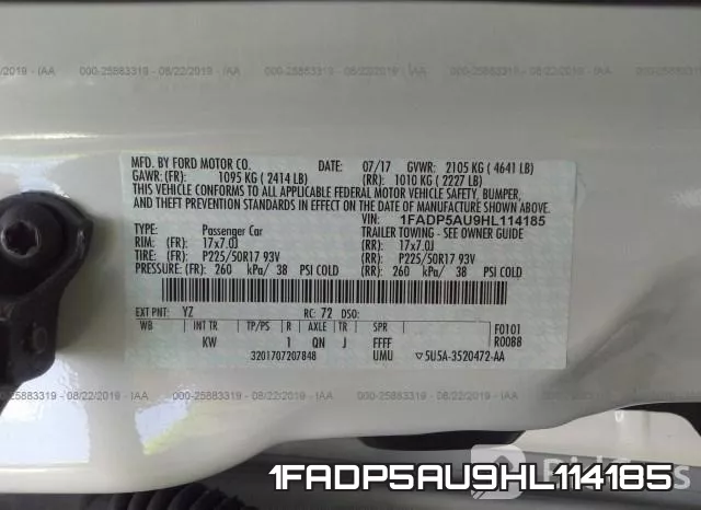 1FADP5AU9HL114185 фото 7