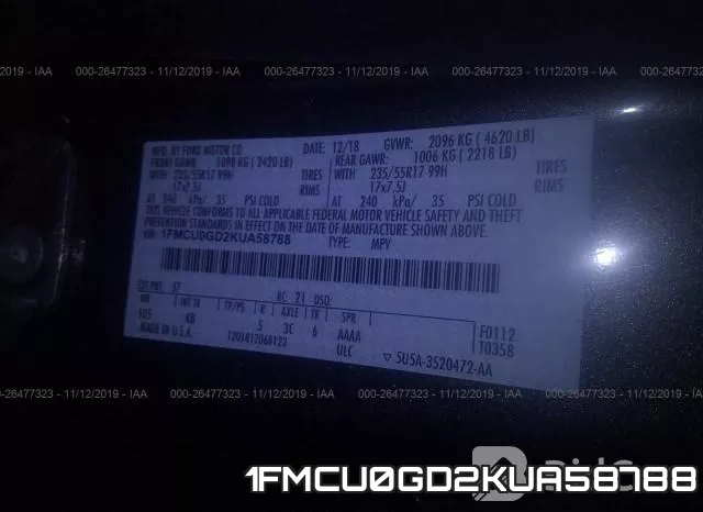 1FMCU0GD2KUA58788 фото 10