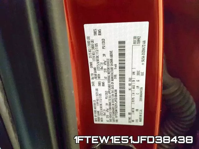 1FTEW1E51JFD38438 фото 2