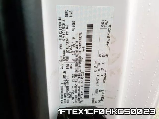 1FTEX1CF0HKC50023 фото 2
