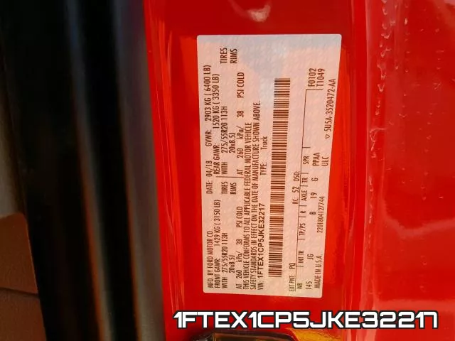 1FTEX1CP5JKE32217 фото 2