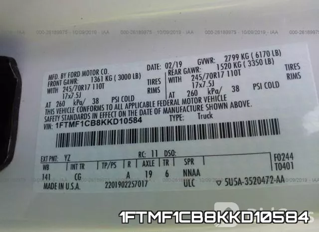1FTMF1CB8KKD10584 фото 9