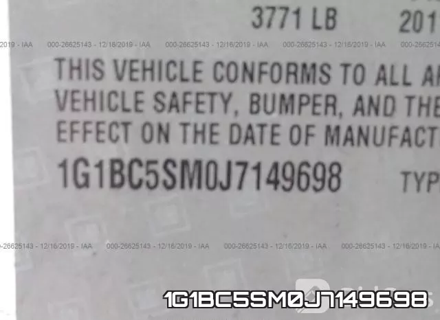 1G1BC5SM0J7149698 фото 10