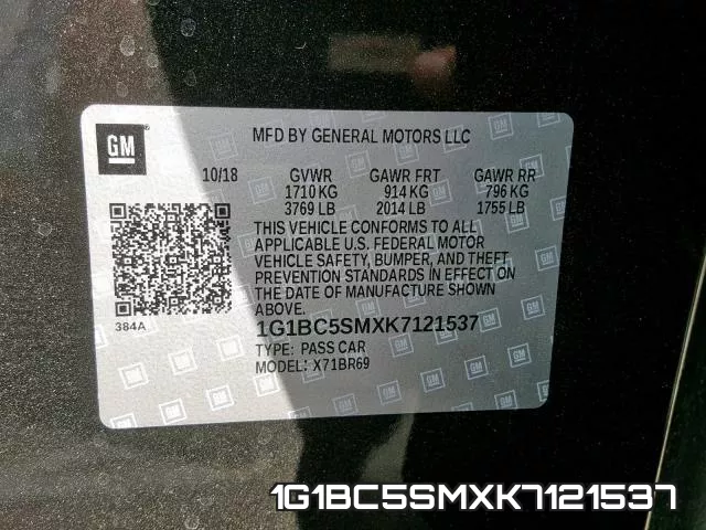 1G1BC5SMXK7121537 фото 2