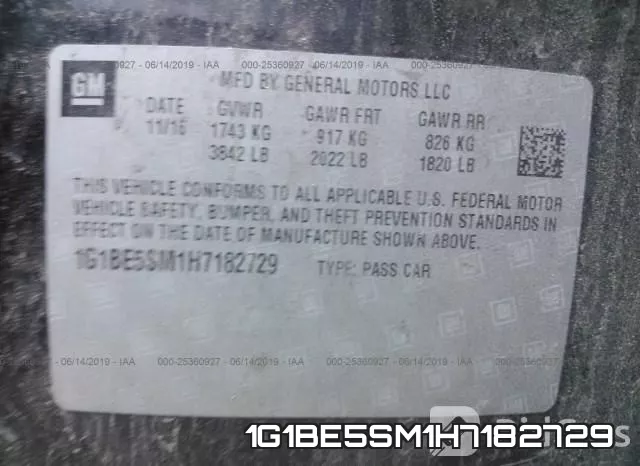 1G1BE5SM1H7182729 фото 10