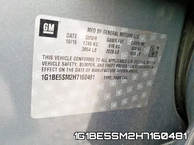 1G1BE5SM2H7160481 фото 2