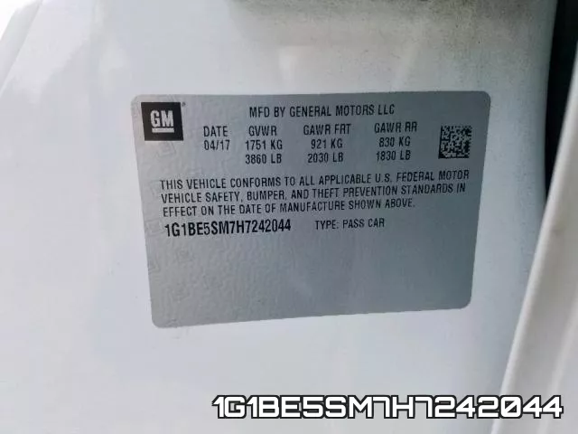 1G1BE5SM7H7242044 фото 2
