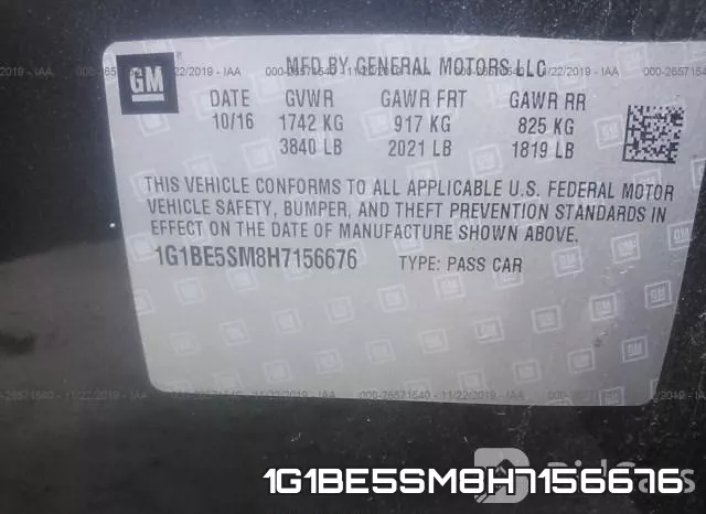 1G1BE5SM8H7156676 фото 10
