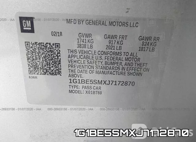 1G1BE5SMXJ7172870 фото 10
