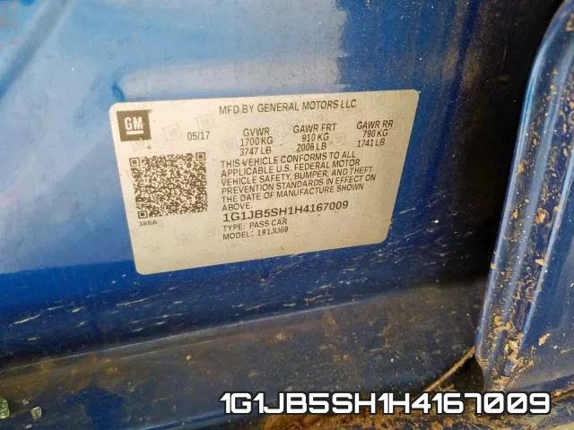 1G1JB5SH1H4167009 фото 2