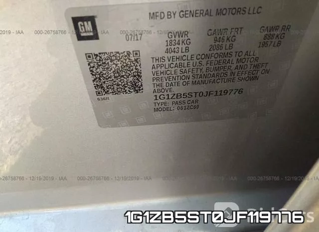 1G1ZB5ST0JF119776 фото 10