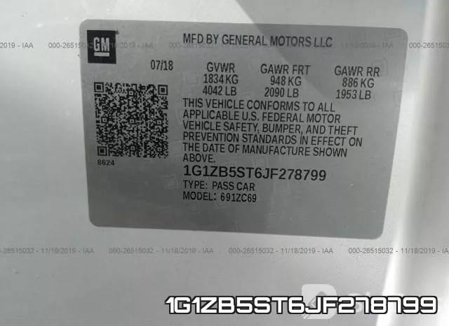 1G1ZB5ST6JF278799 фото 7