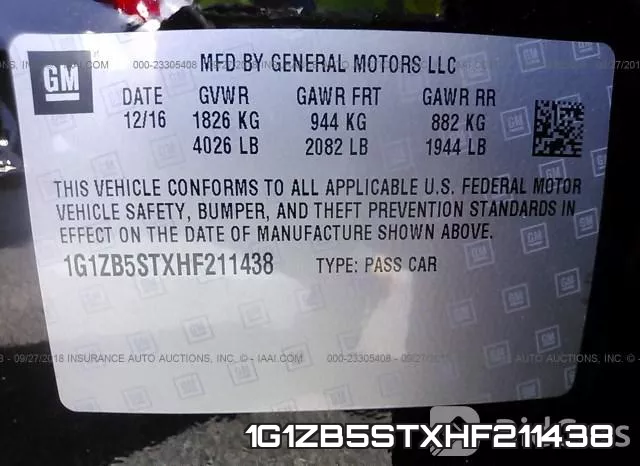 1G1ZB5STXHF211438 фото 10