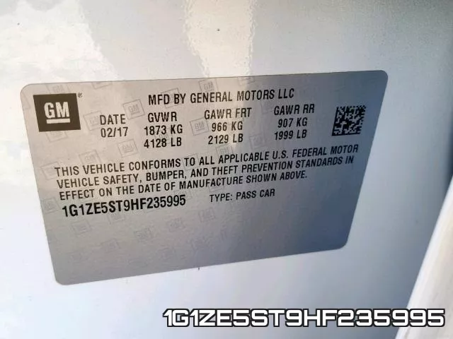 1G1ZE5ST9HF235995 фото 2