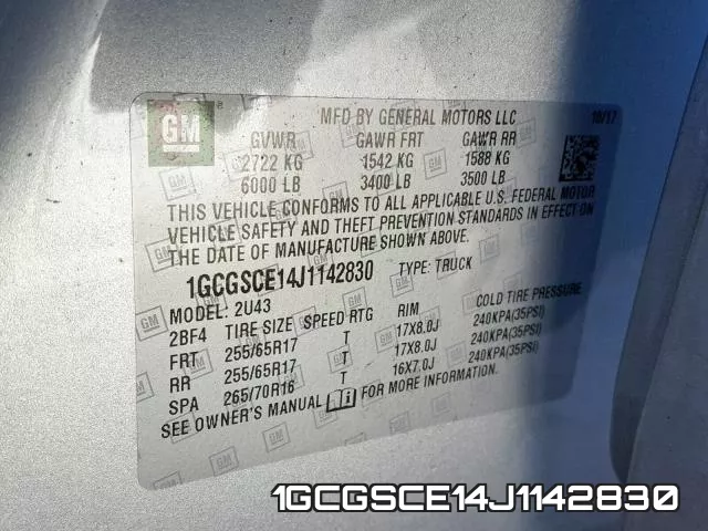 1GCGSCE14J1142830 фото 2