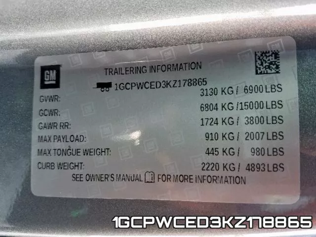 1GCPWCED3KZ178865 фото 2