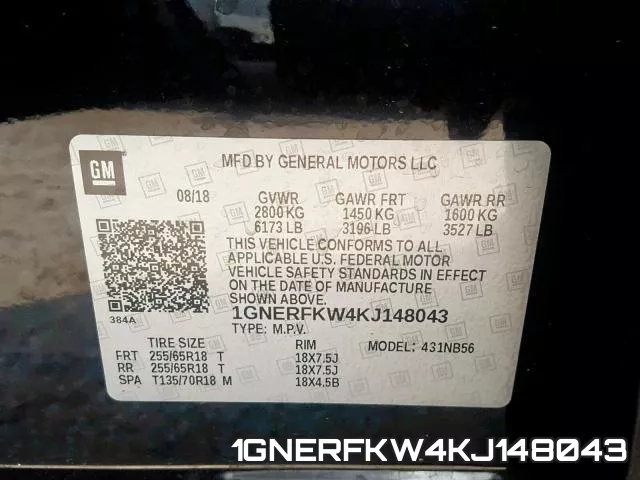 1GNERFKW4KJ148043 фото 2