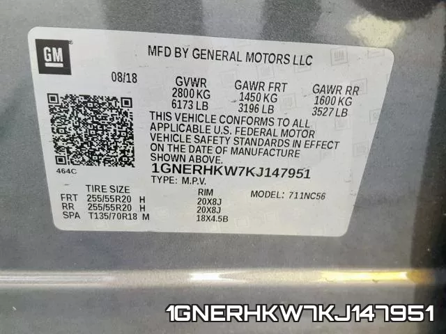 1GNERHKW7KJ147951 фото 2