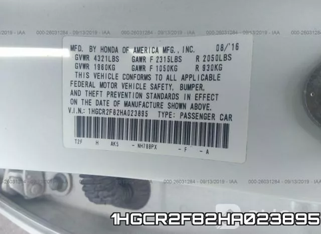 1HGCR2F82HA023895 фото 9