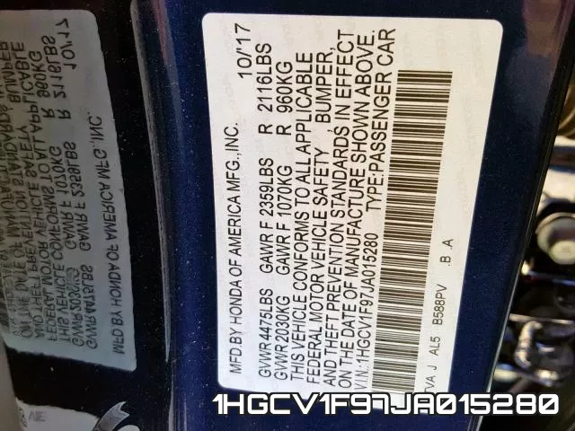 1HGCV1F97JA015280 фото 2