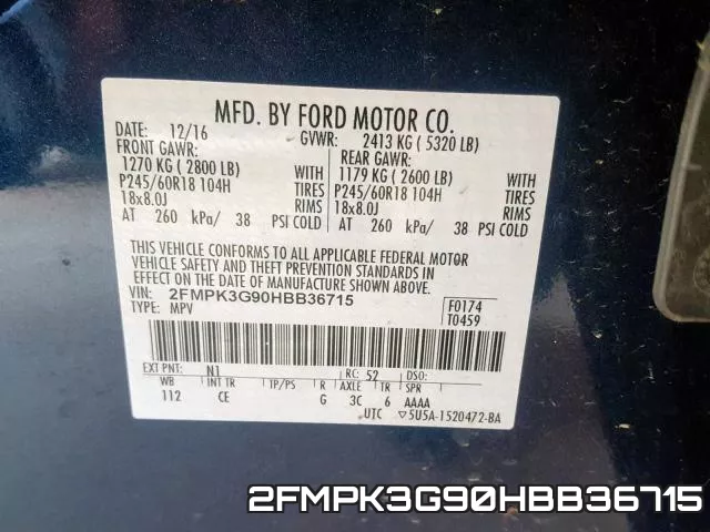 2FMPK3G90HBB36715 фото 2