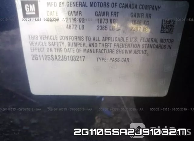 2G1105SA2J9103217 фото 10