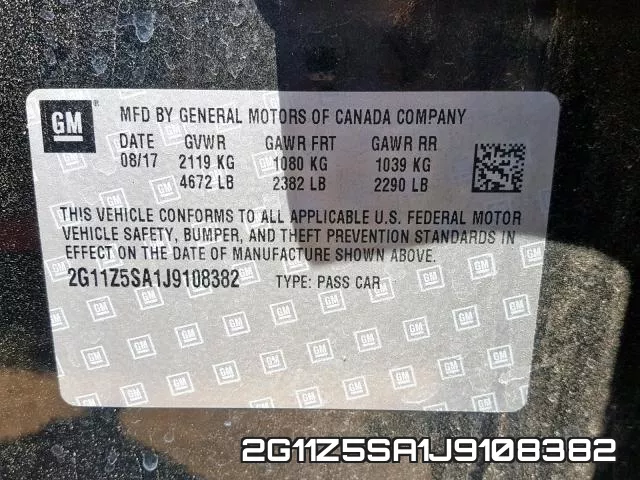 2G11Z5SA1J9108382 фото 2