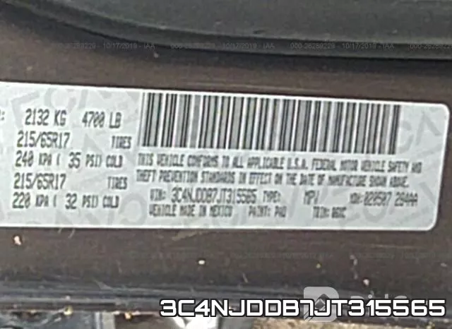 3C4NJDDB7JT315565 фото 8