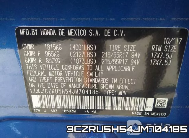 3CZRU5H54JM704185 фото 10