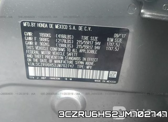 3CZRU6H52JM702747 фото 7