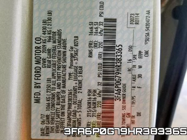 3FA6P0G79HR383365 фото 2