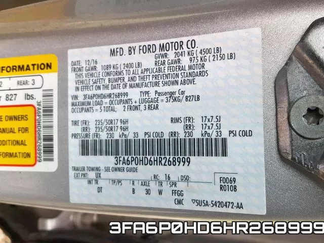 3FA6P0HD6HR268999 фото 2