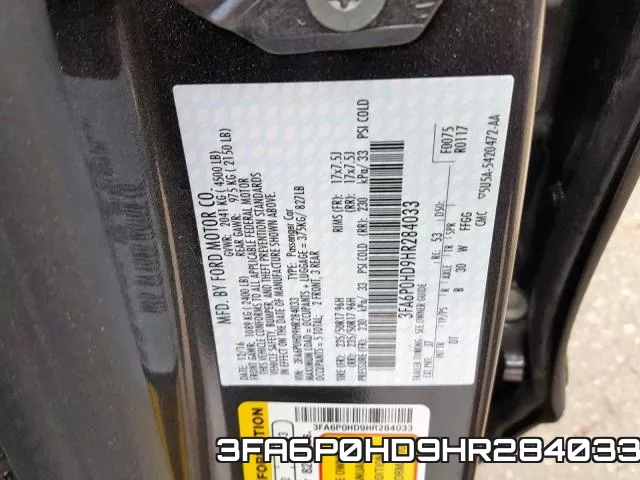 3FA6P0HD9HR284033 фото 2