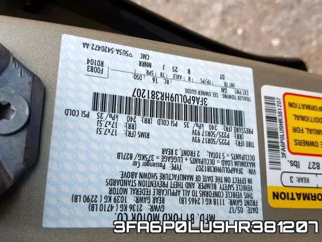 3FA6P0LU9HR381207 фото 2