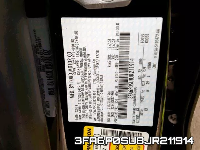 3FA6P0SU8JR211914 фото 2