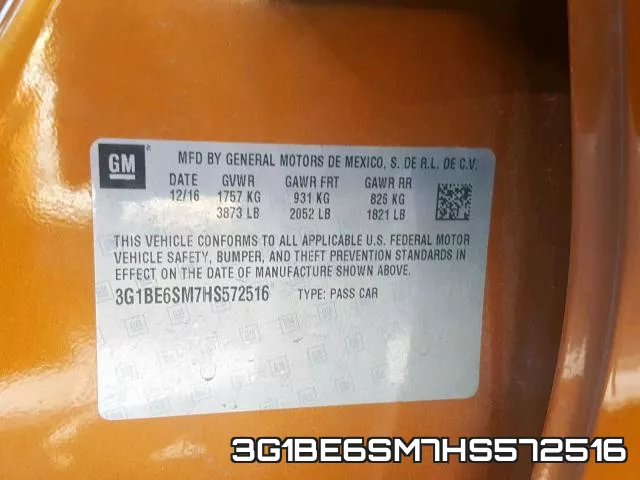3G1BE6SM7HS572516 фото 2
