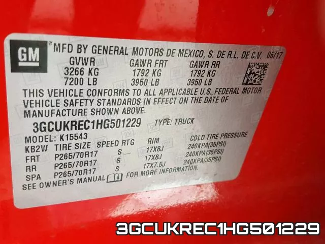 3GCUKREC1HG501229 фото 2
