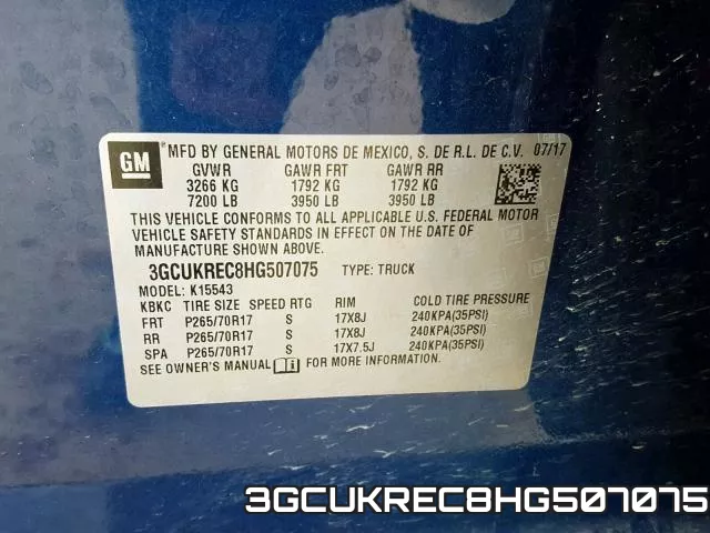 3GCUKREC8HG507075 фото 2