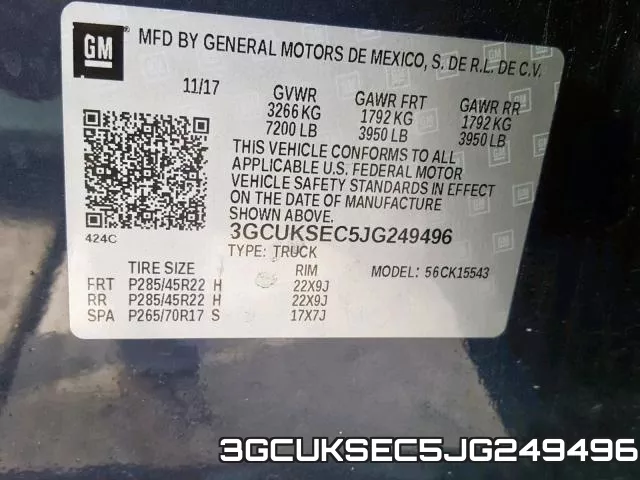 3GCUKSEC5JG249496 фото 2