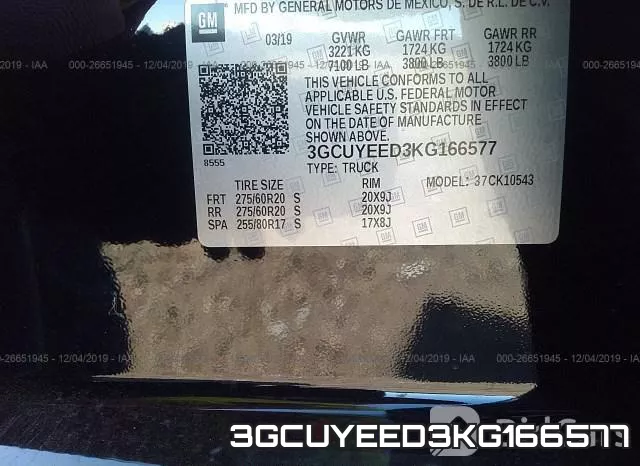 3GCUYEED3KG166577 фото 10