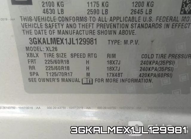 3GKALMEX1JL129981 фото 10