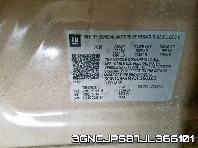 3GNCJPSB7JL366101 фото 2