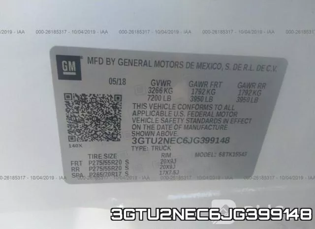3GTU2NEC6JG399148 фото 9