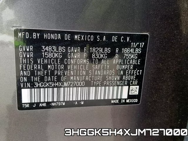 3HGGK5H4XJM727000 фото 2