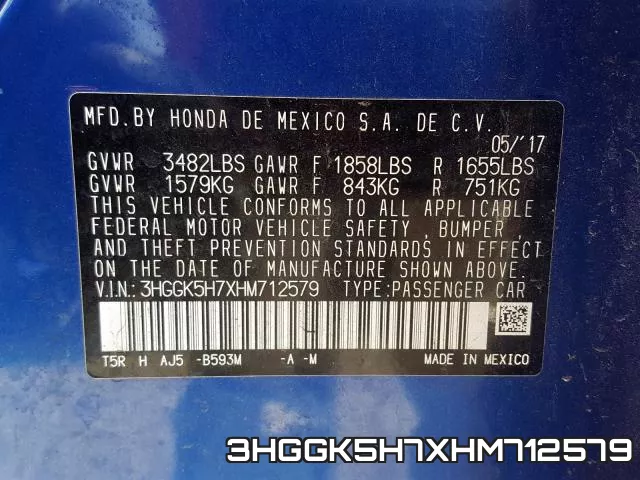 3HGGK5H7XHM712579 фото 2