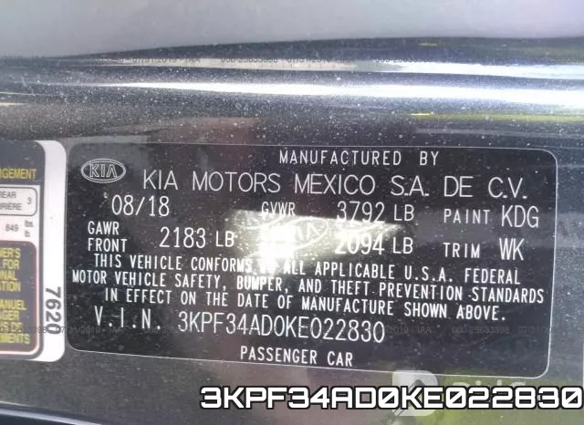 3KPF34AD0KE022830 фото 8