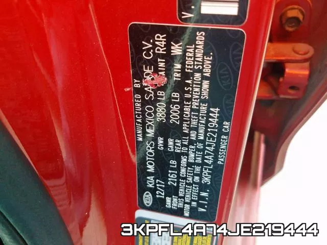 3KPFL4A74JE219444 фото 2