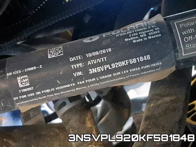 3NSVPL920KF581848 фото 2