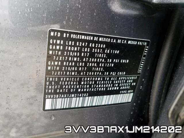 3VV3B7AX1JM214202 фото 2