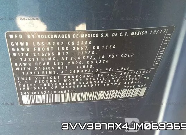 3VV3B7AX4JM069365 фото 9